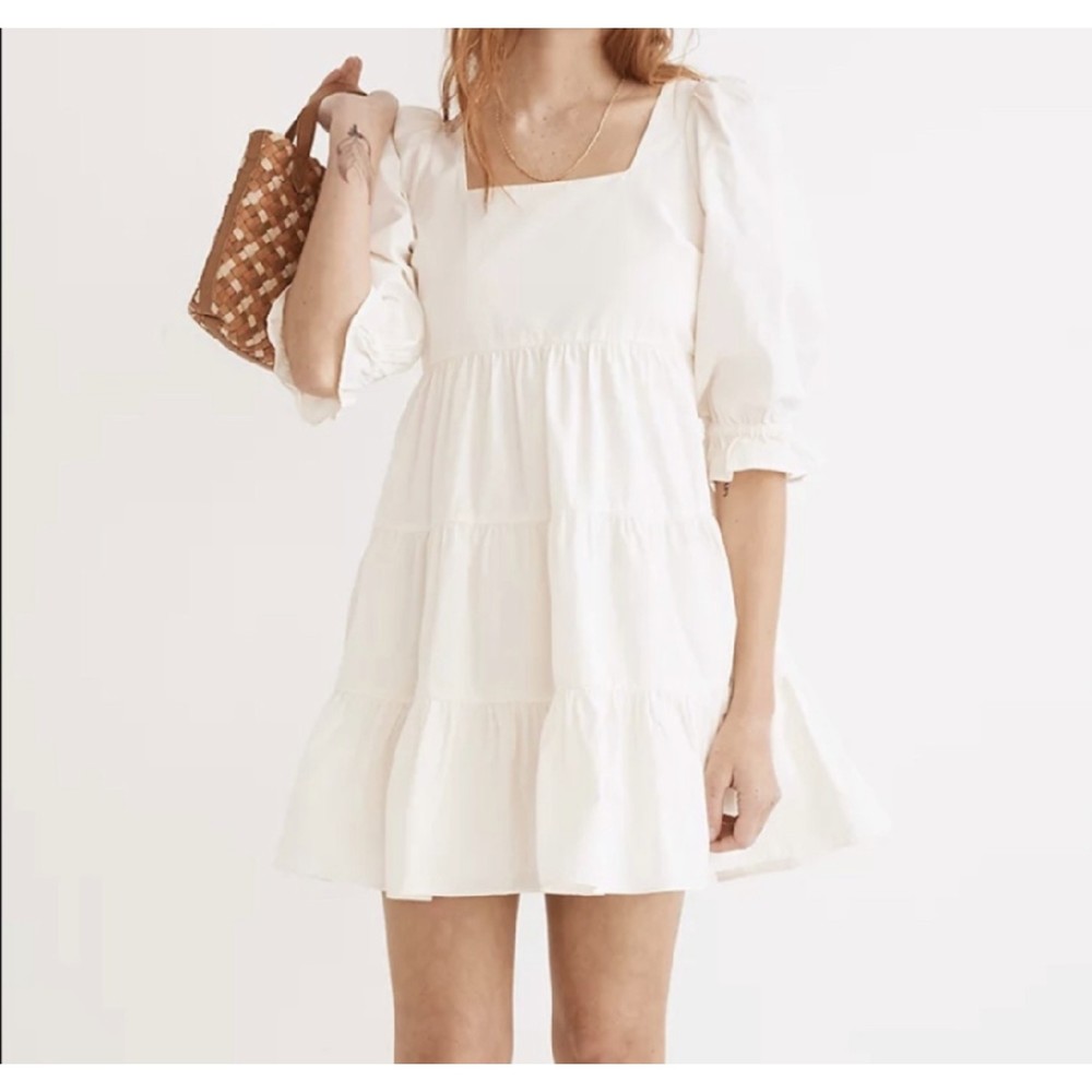 NWT Madewell Women's Dress Lizzie Poplin Babydoll size 14W